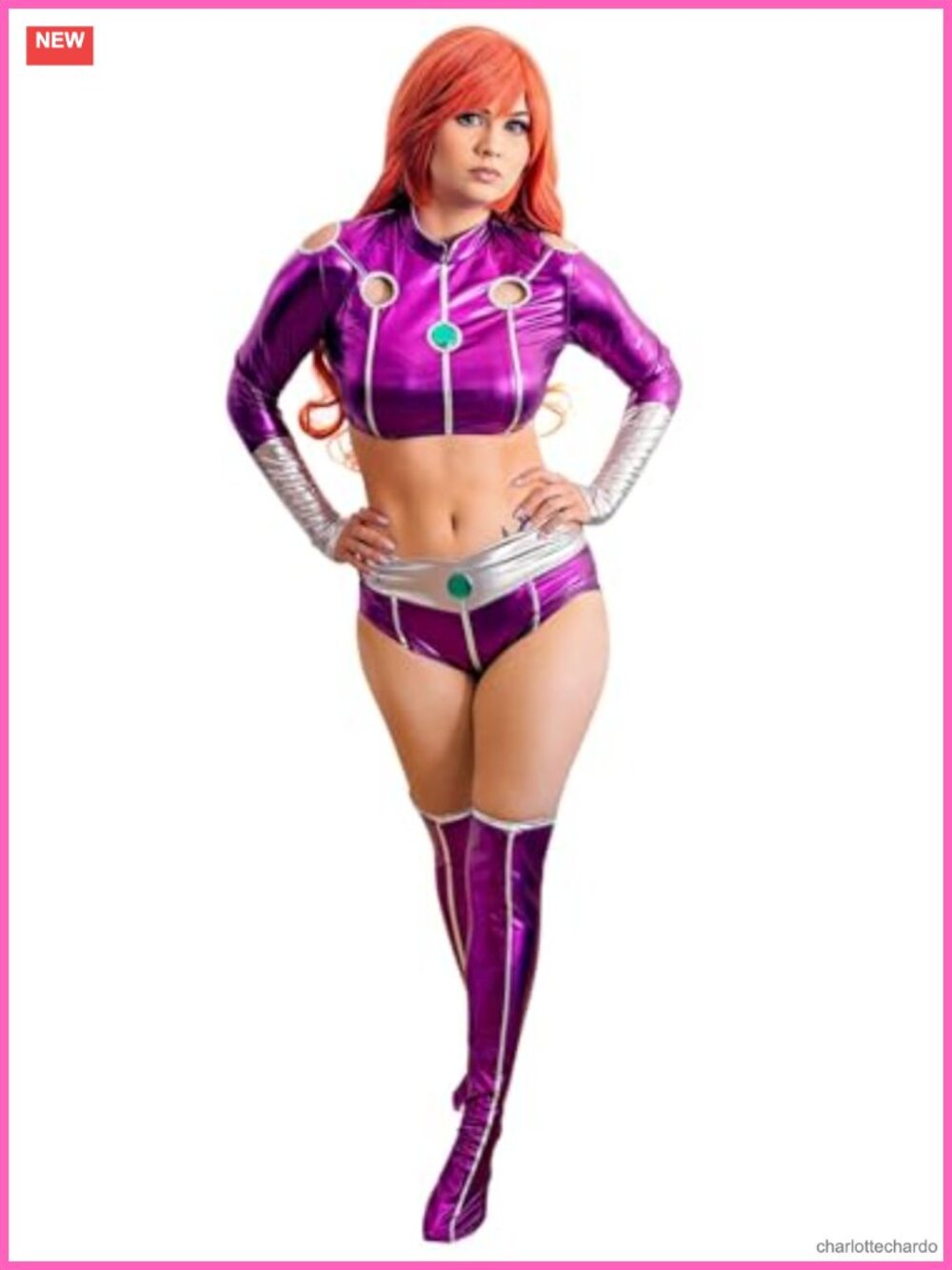 Women's Sailor Moon Cosplay Costume Purple Crop Top Set with Stockings